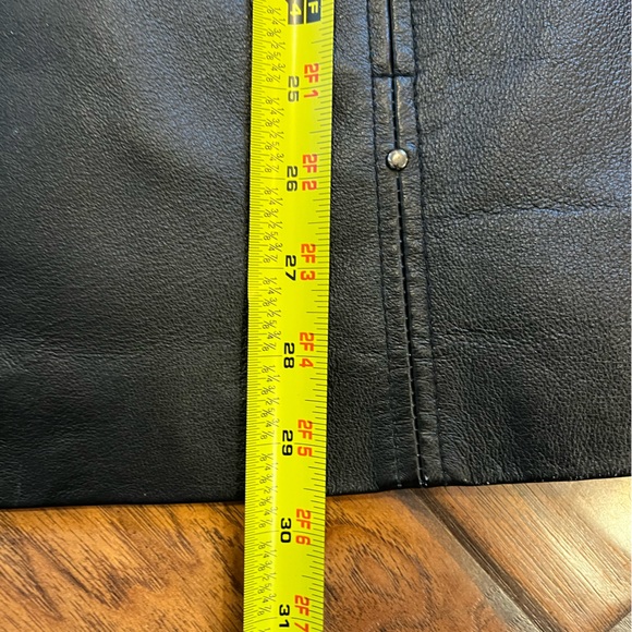 Nice! East 5th genuine leather black coat jacket women’s large button down - Picture 12 of 16